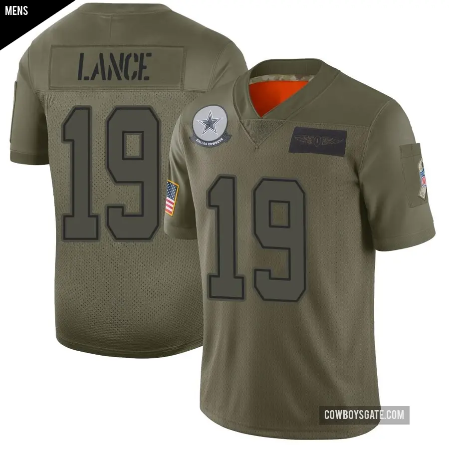 Men's Dallas Cowboys ＃19 Trey Lance Camo Limited 2019 Salute to Service Jersey