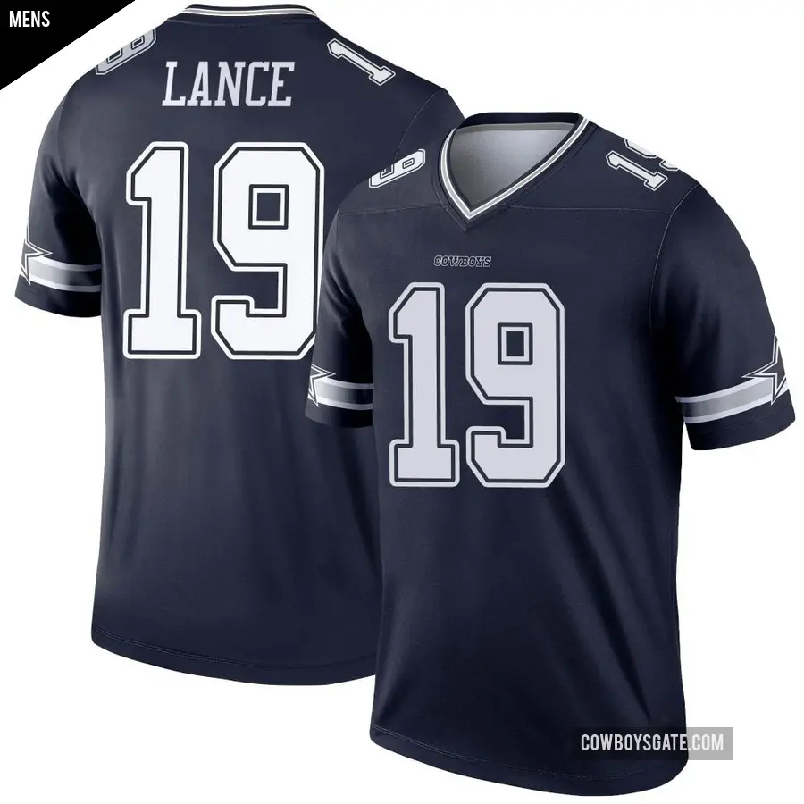 Men's Dallas Cowboys ＃19 Trey Lance Navy Legend Jersey