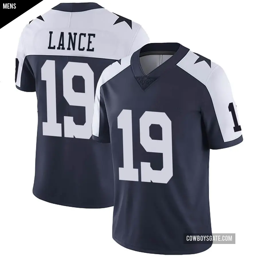 Men's Dallas Cowboys ＃19 Trey Lance Navy Limited Alternate Vapor Untouchable Jersey