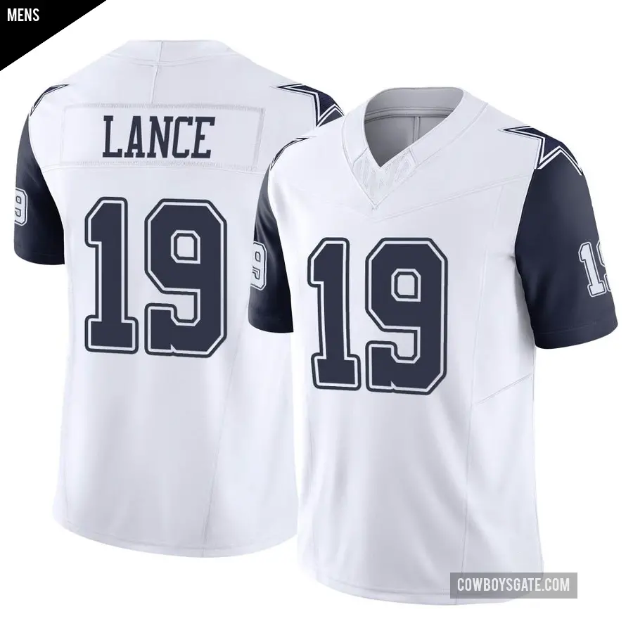 Men's Dallas Cowboys ＃19 Trey Lance White Limited 2nd Alternate Vapor F.U.S.E. Jersey