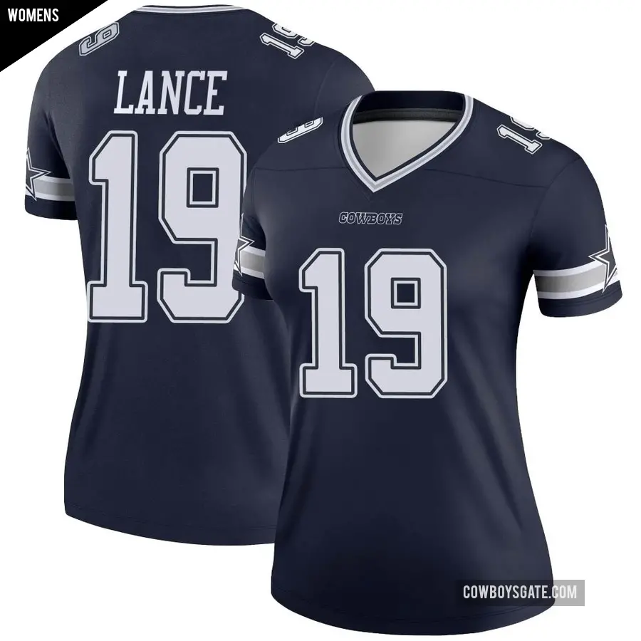 Women's Dallas Cowboys ＃19 Trey Lance Navy Legend Jersey