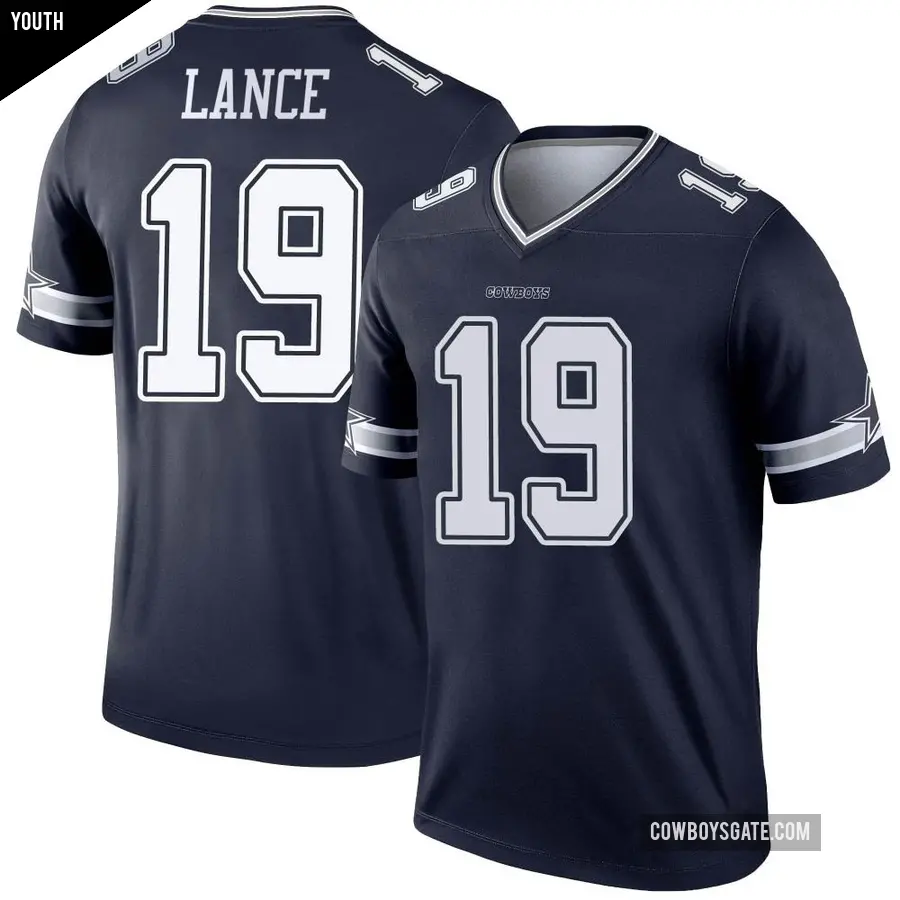 Youth Dallas Cowboys ＃19 Trey Lance Navy Legend Jersey